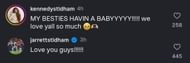 Jarrett and Kennedy Stidham's comments on Izzy Nix's IG post